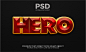 3D电影游戏立体特效流光水晶海报标题徽标LOGO可改字PSD模板素材 (35)