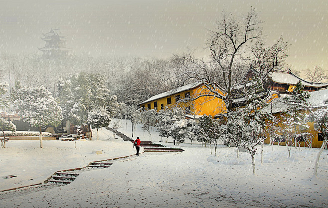 风雪惠力寺.