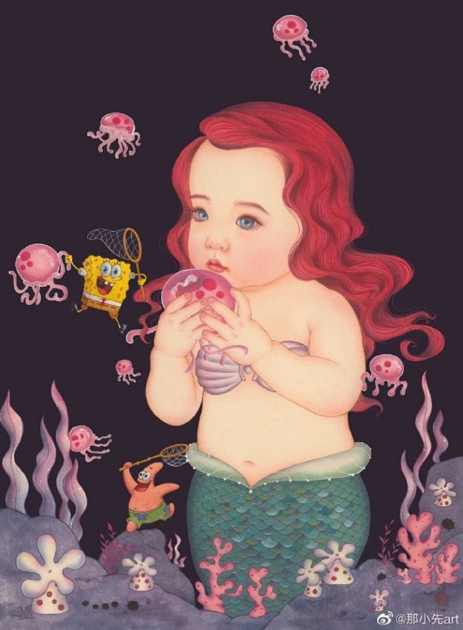 北京插画师那小先art原创作品童梦复兴宫庭贵宝676767