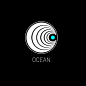 black brand business eye logo Ocean sea shape water wave