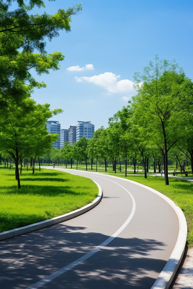 花园公园散步运动道路图片摄影图