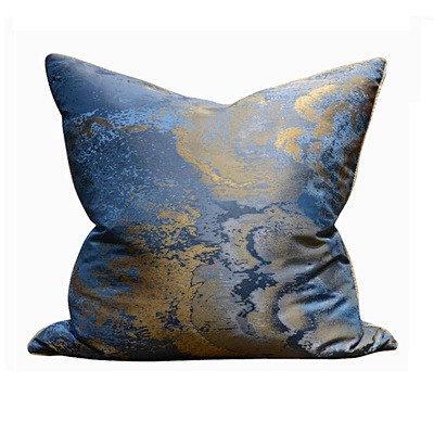 软装抱枕现代新中式简欧北欧沙发样板房蓝色...