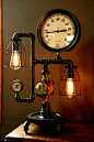 Machine Age Steam Gauge Lamp in recycled lamps desk lamps