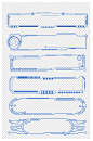 蓝色科技感线条边框标题框文本框-众图网