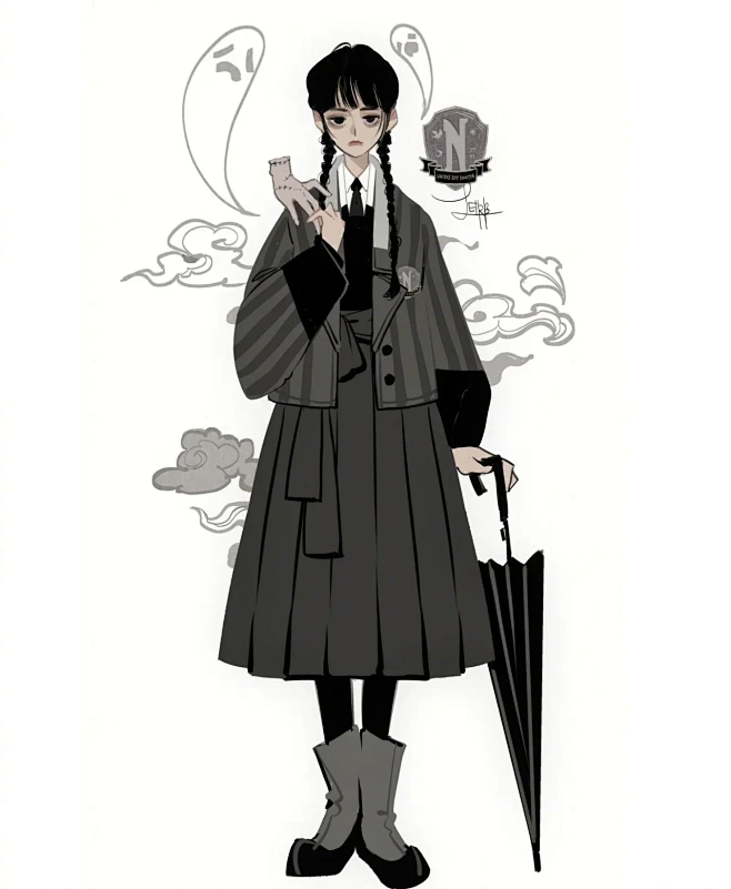 好喜欢这种风格｜插画师ins:leirb...