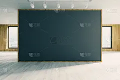 办公室,现代,空的,黑板,边框,水平画幅,无人,俄罗斯,模板,三维图形
