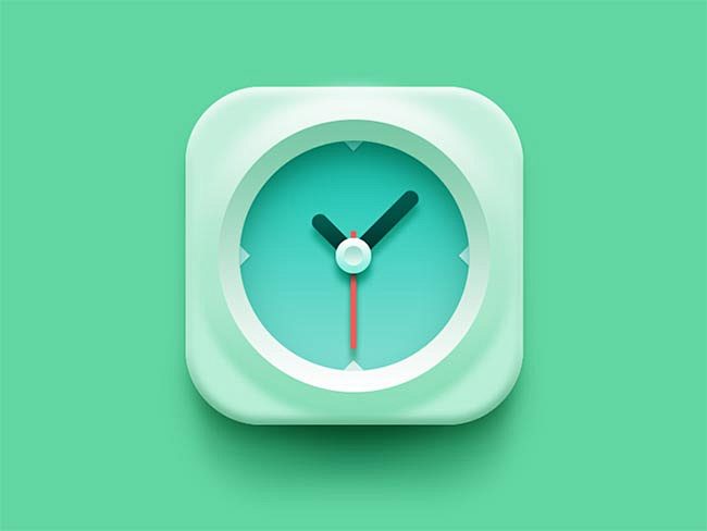 钟表交互钟表拟物化钟表icon扁平化钟表iconicon设计icon