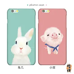 兔子小猪企鹅情侣闺蜜iPhone6s手机壳iPhoneSE一对卡通萌系动物-淘宝网