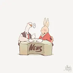 新闻直播间
泰国人气美女画师Mindmelody 创作的系列动物插画《joojee &amp; friends》。兔子是本作的主人公叫joojee，鹅叫master lan