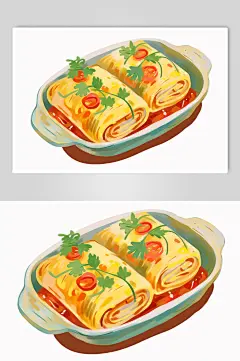 AI数字艺术美味的烤冷面插画-众图网