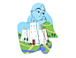 From  with  animation castle character design explainer flat girl graphic illustration landscape nature people ukraine vector woman