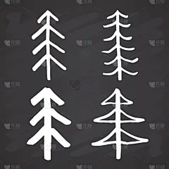 动物手,圣诞树,松树,壁纸,装饰物,植物,绘制,布置,复古,剪影