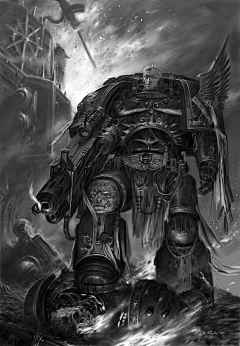 ryrttikl采集到adrian smith画师-暗黑幻想,奇怪的金属朋克