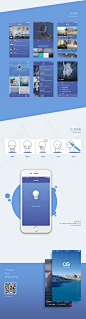 在线教育类iOS概念版App : 一款自己从构思、竞品分析、流程线框图、原型、界面设计、高保真整个UI工作流制作的在线教育类App,历时大约一个月左右，比较iOS7渐变风格且偏概念，并不是落地上线产品，希望大家喜欢~后续若有喜欢会奉上录好的Axure高保真.