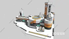 现代 基地3D模型