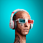 3D bitcoin CGI crypto cubes eth pixels portraits nft punks