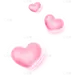 情人节梦幻感3D磨砂爱心元素