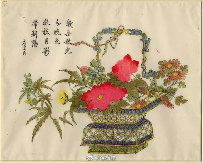 古代花蓝插花，以及花... - @洛梅笙的微博 - 微博-花瓣网