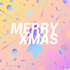 创意几何线条色块促销海报模板圣诞新年EPS矢量素材_平面广告_长沙乐享云网络科技有限公司