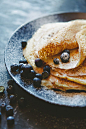 Sweet and delicious #crepes with blueberries and frosting Oeeeh I feel like eating pancakes!: 