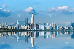 深圳市福田区金融区城市天际线