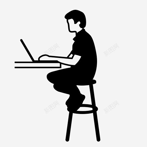 工作剪影人物图标 icon 标识 标志 UI图标 设计图片 免费下载 页面网页 平面电商 创意素材
