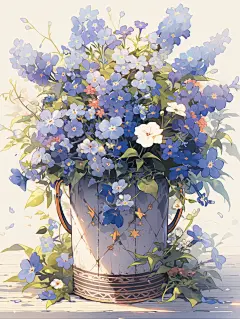 #midjourney フラワーアレンジメント ３ - たろたろ的插画