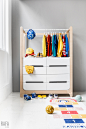 Rafa-kids storage for kid's room - Rafa-kids : Rafa-kids H wardrobe is a compact solution for a child's wardrobe + toys and books. The H dresser, can be used in the nursery room and then easily adapted in a toddler's room and grow into a teenager room.
