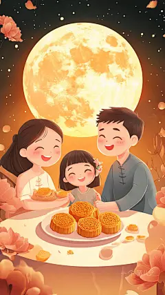 中秋节团圆嫦娥玉兔月亮月饼 (4)