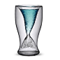 特价 美人鱼杯时尚个性创意杯玻璃水杯冰淇淋杯骷髅杯双层玻璃杯