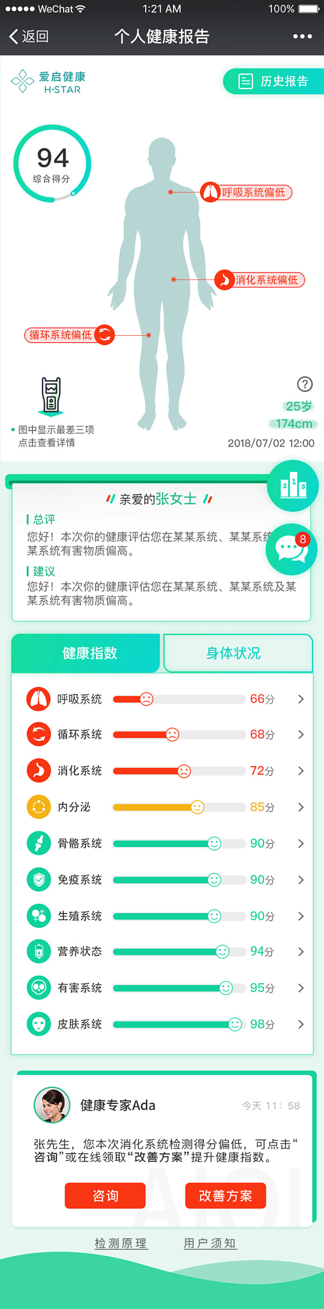 健康检测报告