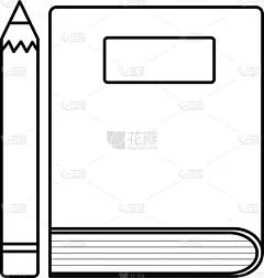 铅笔,教科书,图书馆,书店,纸,柔和,分离着色,书,日记,教育