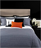 璞栎床品  灰色  格子  现代 简约  色织提花   样板房床品  PCMPL0175