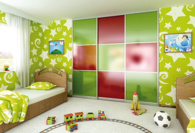 #儿童房#儿童房背景墙装修效果图  儿童...