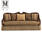 慕妃高端定制家具法式美式新古典实木三人布艺沙发客厅沙发CP153