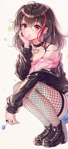 ttosom  二次元少女  
动漫壁纸  黑网丝袜