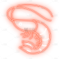 食品类霓虹灯贴纸-虾