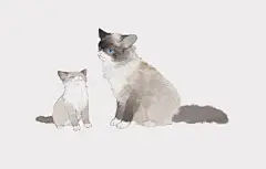 一组猫咪插画 | 日本插画师 ねこ助|插画师|插画|猫咪_新浪网