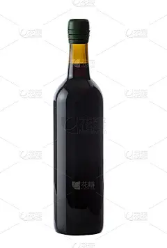 这是一瓶未开封的红酒，瓶盖是绿的，瓶盖是白的