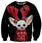 Mr GUGU&MISS GO波兰潮牌圣诞鼠印花图案套头3D卫衣