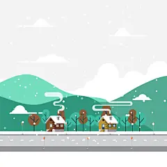 雪景插画矢量图免抠素材 免费下载 页面网页 平面电商 创意素材 png素材