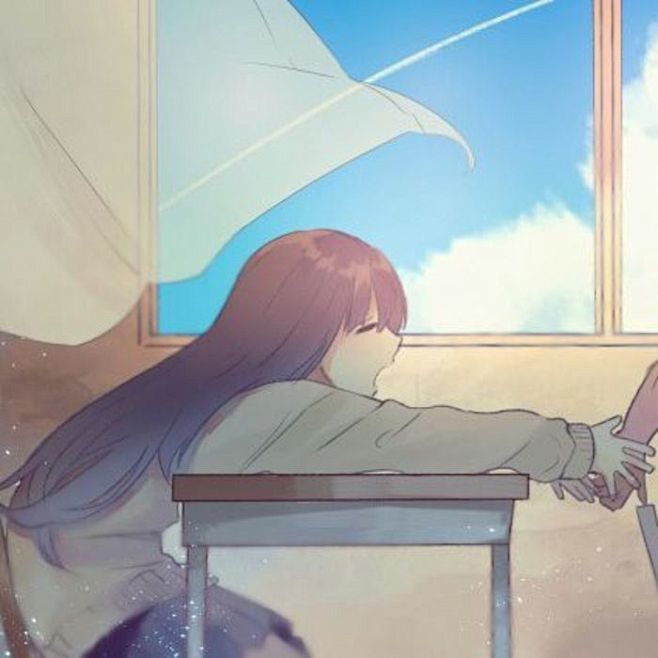 二次元青春校园cp情侣头像