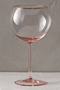 Gilded Rim Red Wine Glass #anthropologie