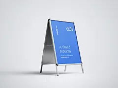 广告牌海报贴图展示样机PSD模版 A-Stand mockup-样机模版-@美工云(meigongyun.com)