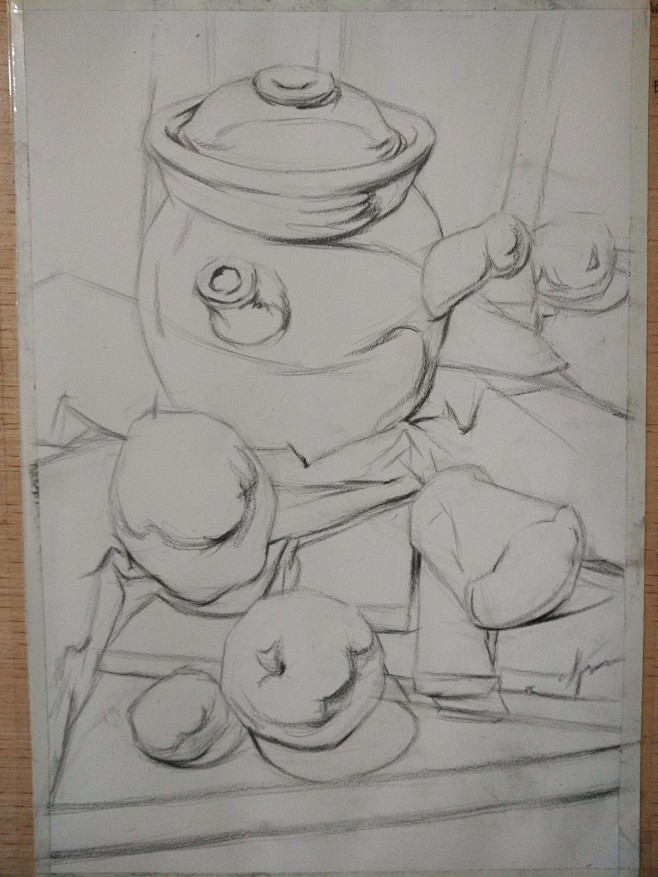 素描静物写生铅笔