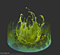Slime explosion happening withing force field.