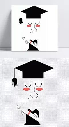 毕业生头像免抠png透明图层素材|毕业典礼,毕业海报元素,毕业纪念册,毕业素材,博士帽,大学毕业,大学毕业季,免抠素材