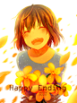 Tags: Anime, chacadriox, Undertale, Frisk, Holding Flower, Yellow Flower, Androgynous