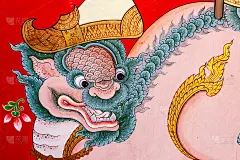 泰国Wat Nak prok壁画。