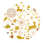 圣诞元素 底纹 png